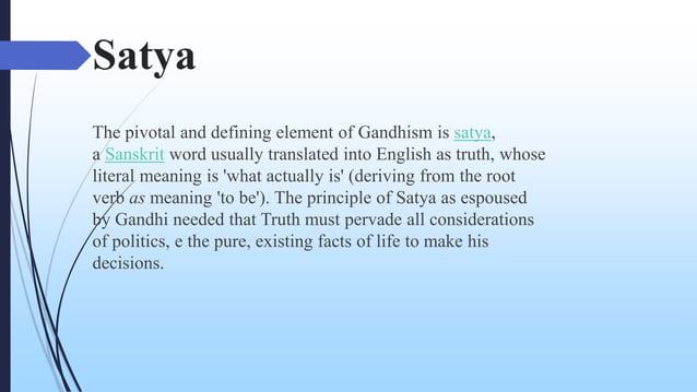 Main principles of gandhiji (gandhism) | PPT
