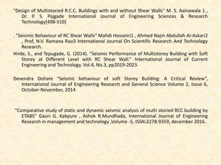 Comparative study of tall structures with softstorey openings and ...