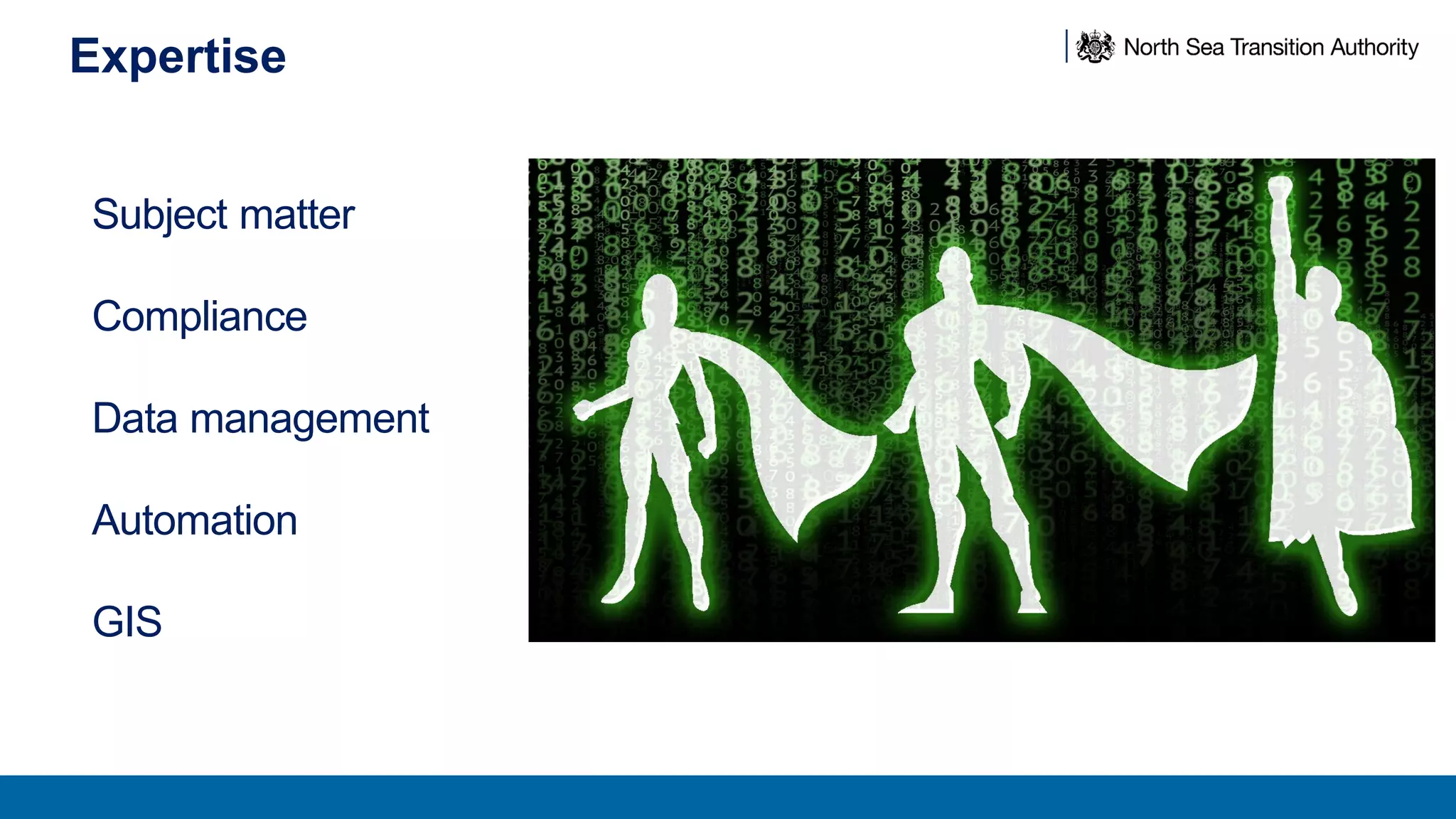 Expertise
Subject matter
Compliance
Data management
Automation
GIS
 