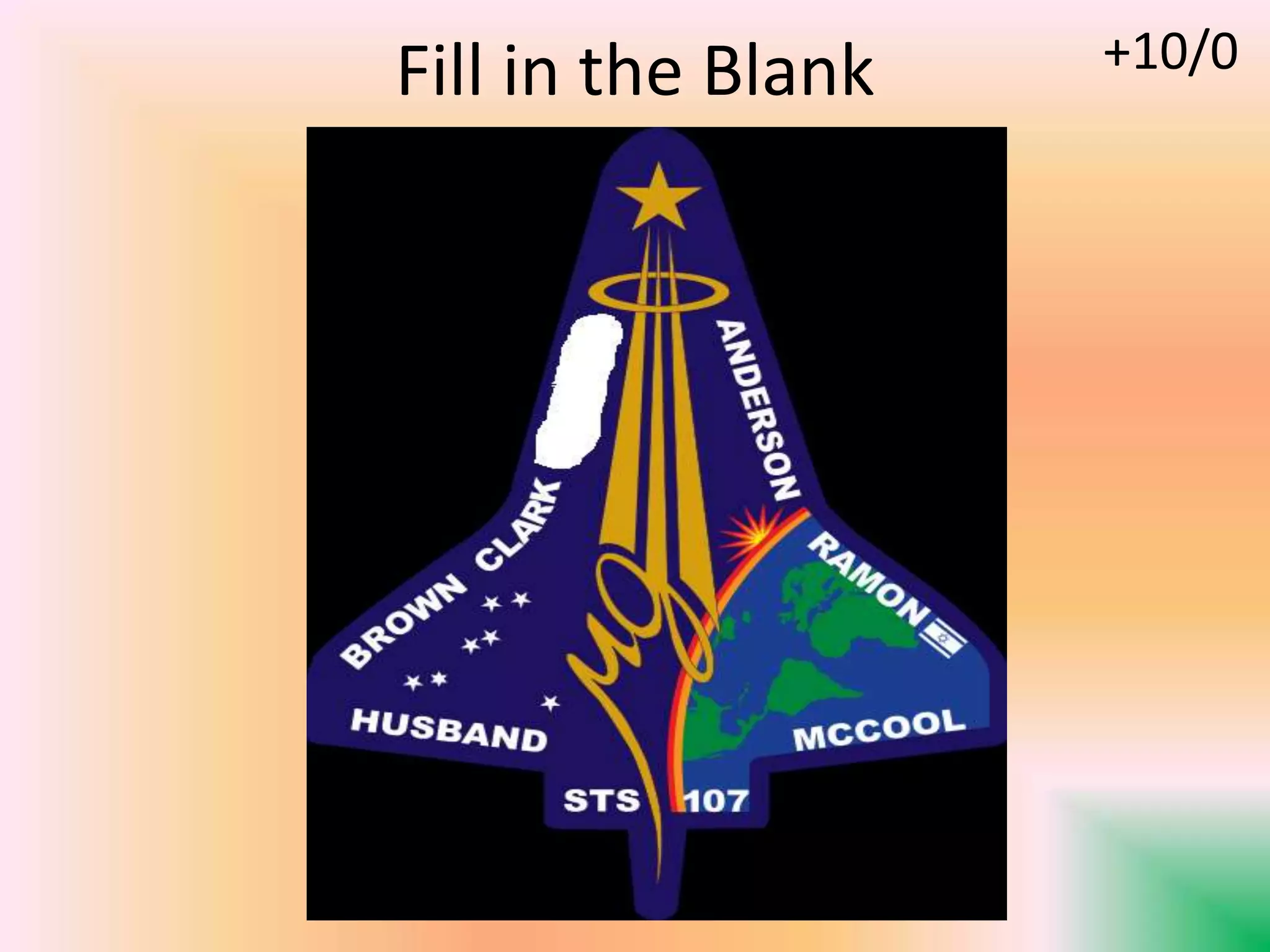 Fill in the Blank +10/0
 