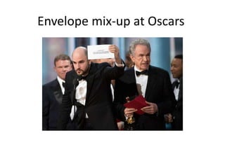 Envelope mix-up at Oscars
 