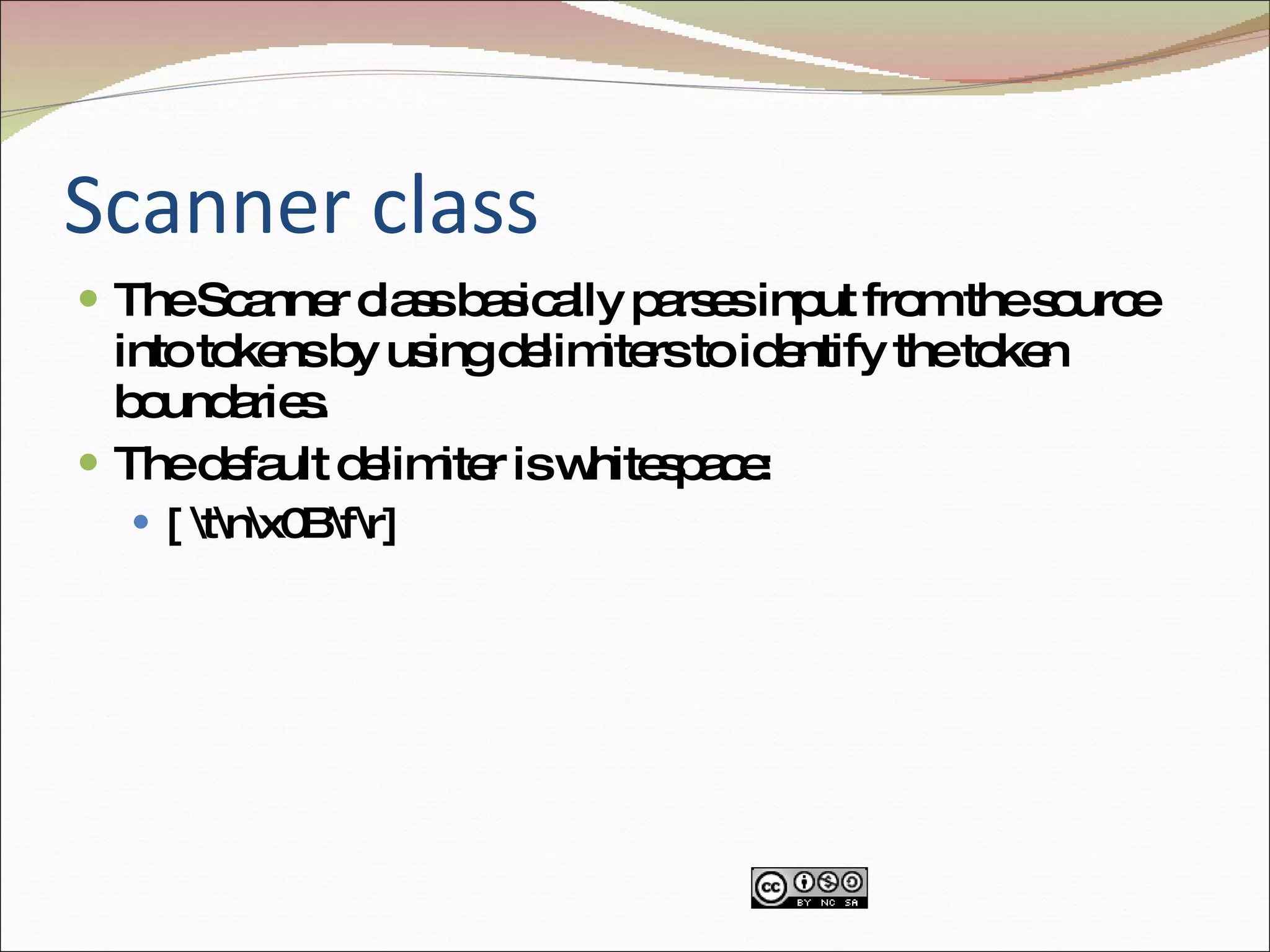 ppt on scanner class | PPT | Programming Languages | Computing