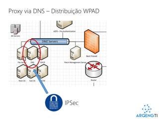 Proxy via DNS – Distribuição WPAD
IPSec
 