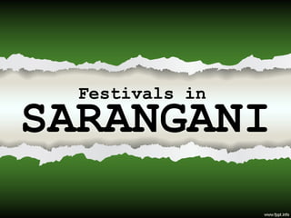 SARANGANI Festivals in 