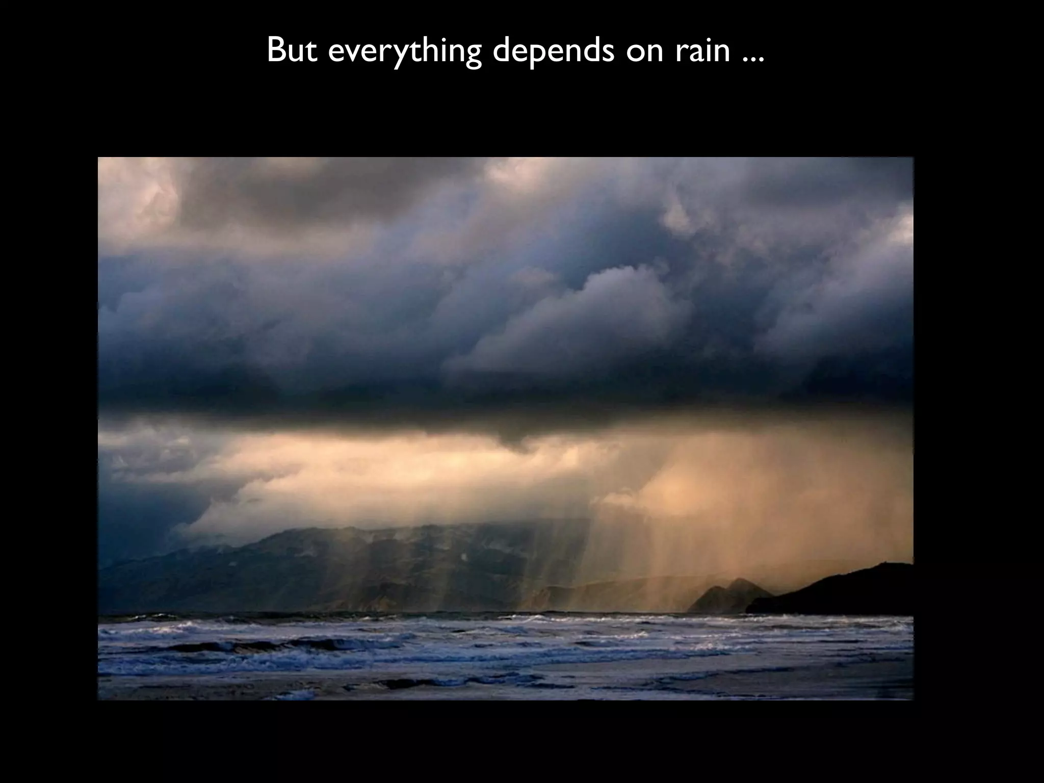 But everything depends on rain ...
 