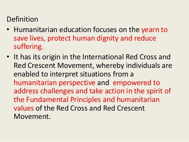 Mainstream humanitarian education in secondary school in ...