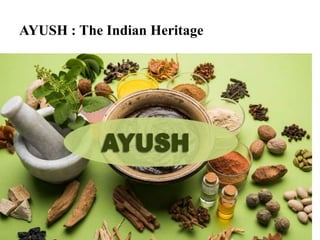 • Once upon a time India's health care system
was dominated by Ayurveda- the holistic
health approach to keep person disea...