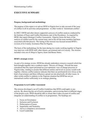 Mainstreaming Conflict Pdf