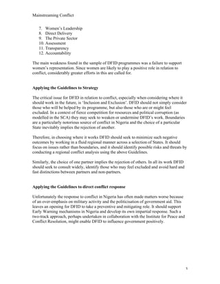 Mainstreaming Conflict Pdf