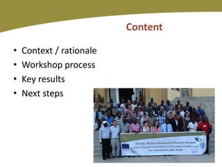 Mainstreaming human nutrition in livestock interventions: Lessons learned from a capacity building workshop for the Sahel region
