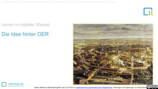 Lernen im digitalen Wandel
Krupp Stahlfabrik in Essen, (1912) Gemälde von Otto Bollhagen/Bremen Quelle: https://luipogym1.wordpress.com/verspatete-industralisierung-in-deutschland/
Die Idee hinter OER
Bettina Waffner für MainstreamingOER unter CC-BY-SA 4.0 creativecommons.org/licenses/by-sa/4.0/legalcode.de, Änderungen und Ergänzungen von David Eckhoff
 