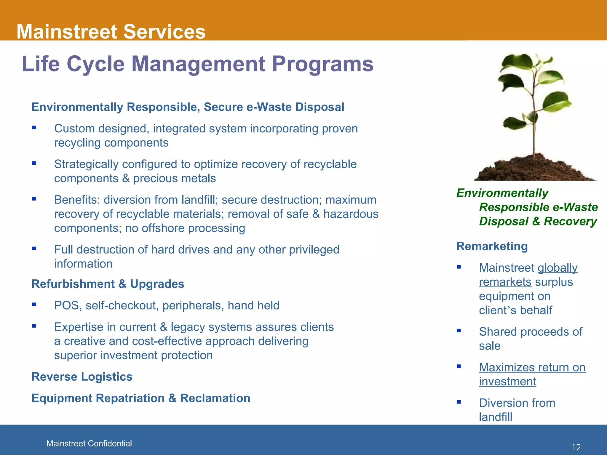 Mainstreet Inc  Capabilities Overview Dec 2011