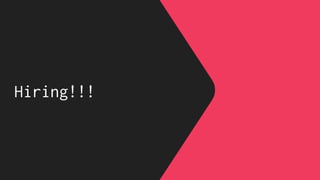 Hiring!!!
 
