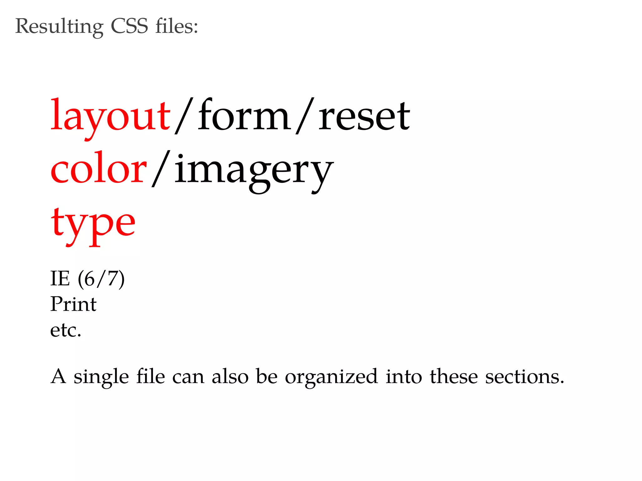 Maintainable CSS