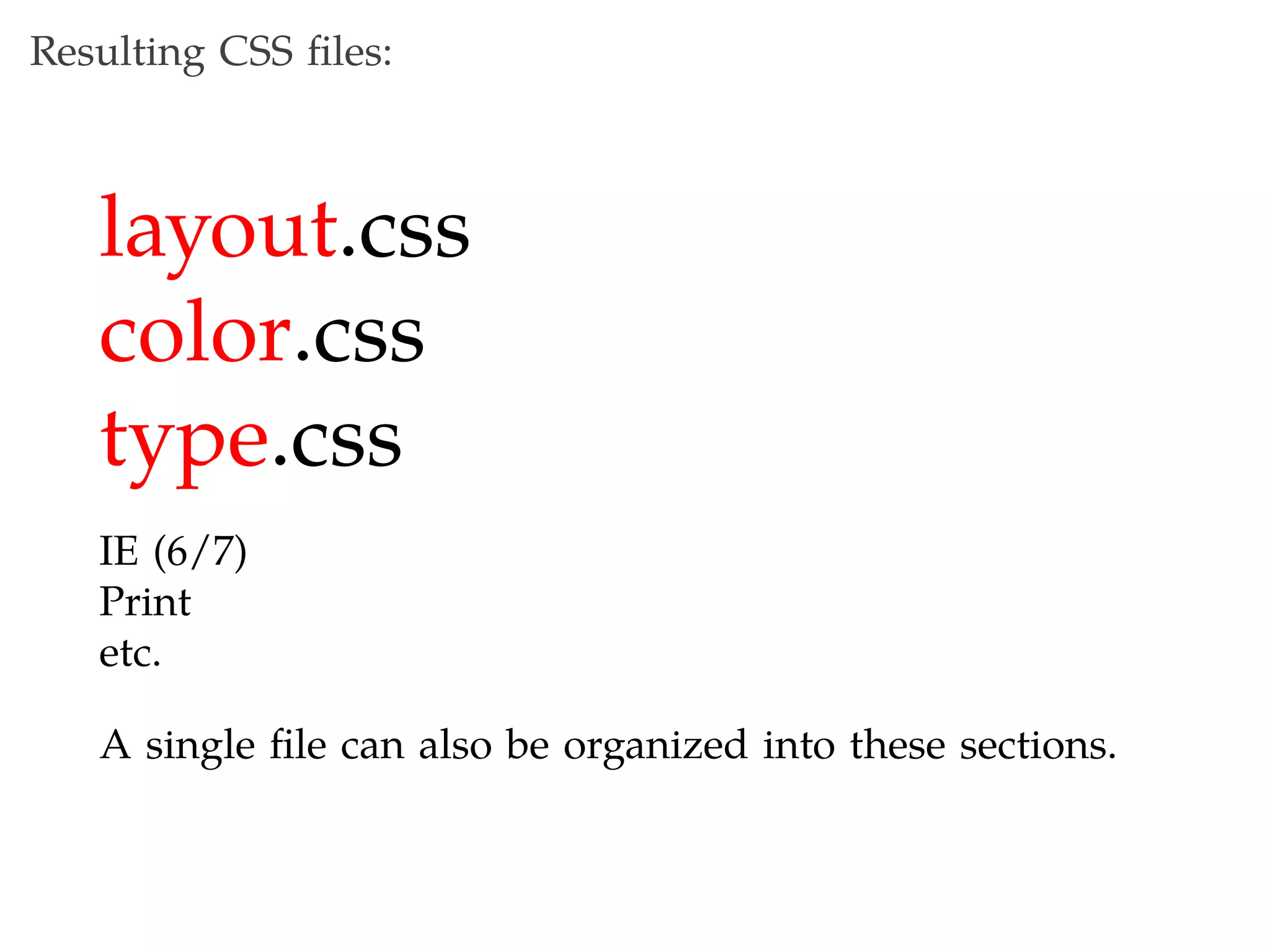 Maintainable CSS