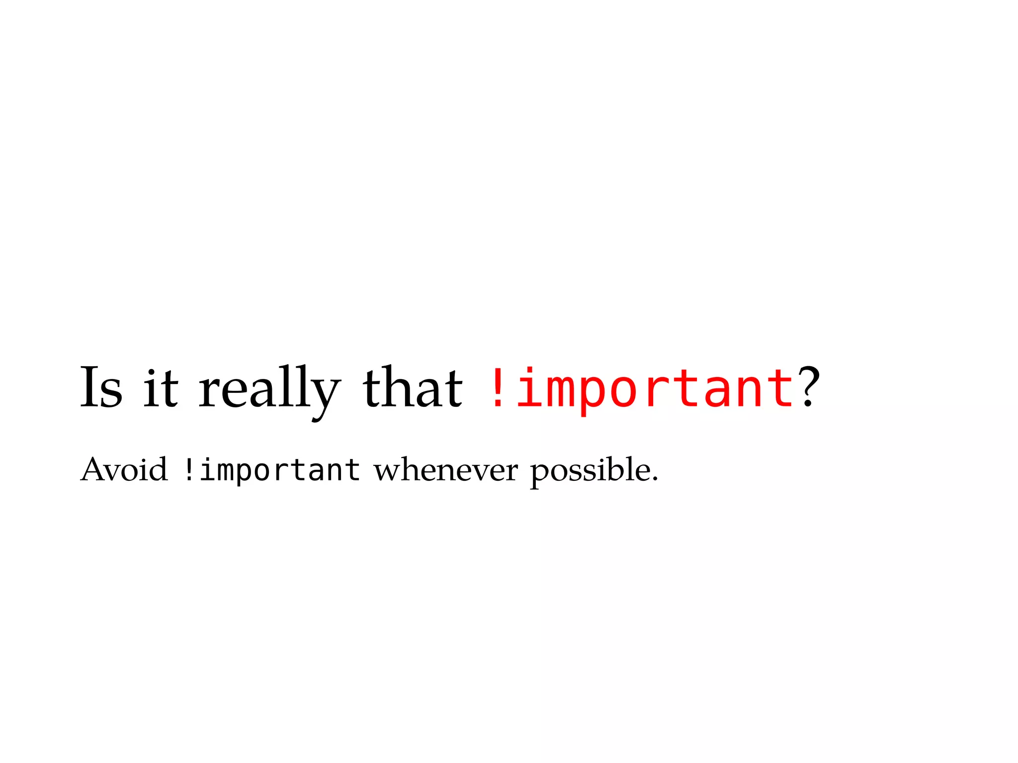 Maintainable CSS