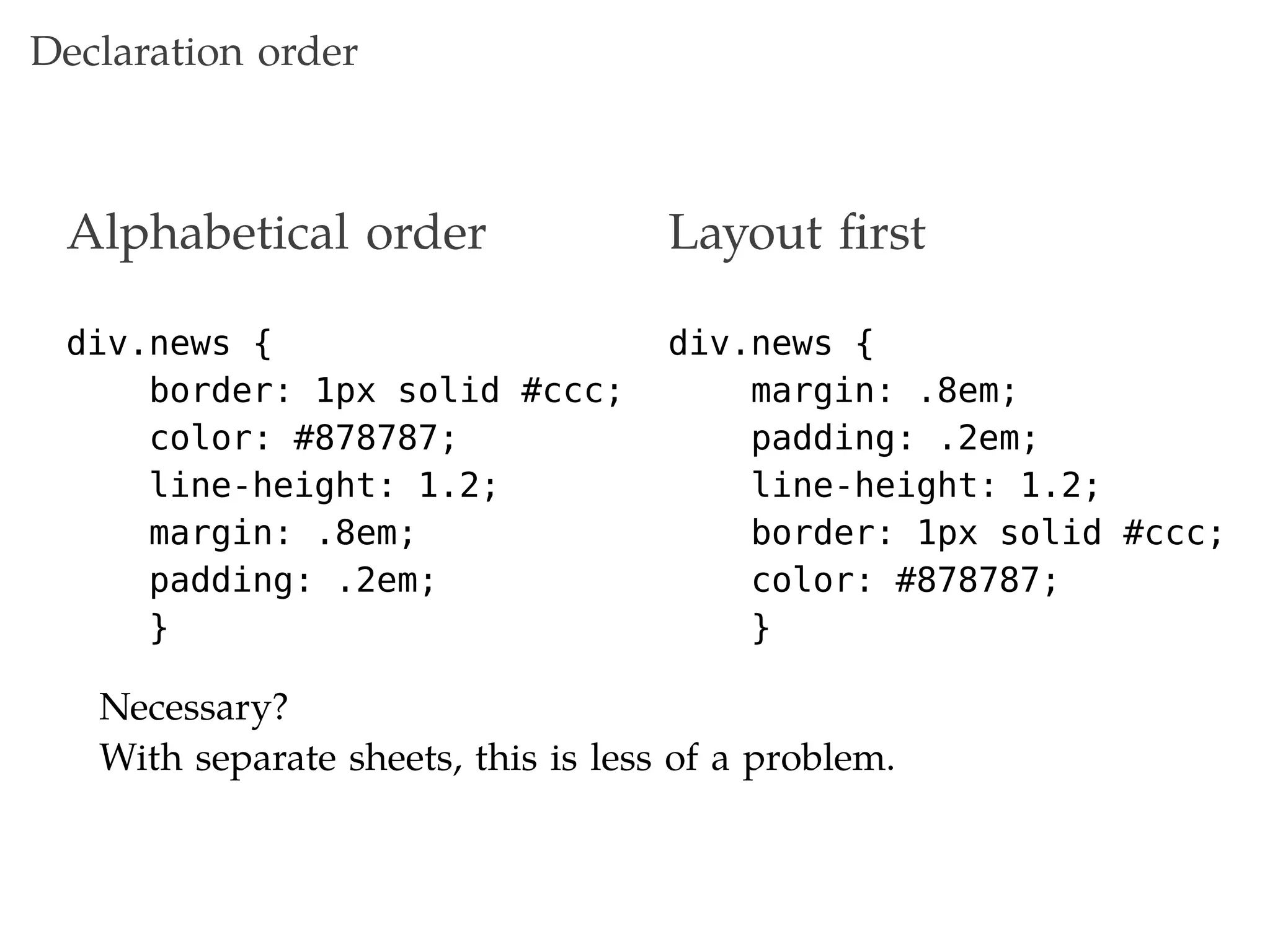 Maintainable CSS