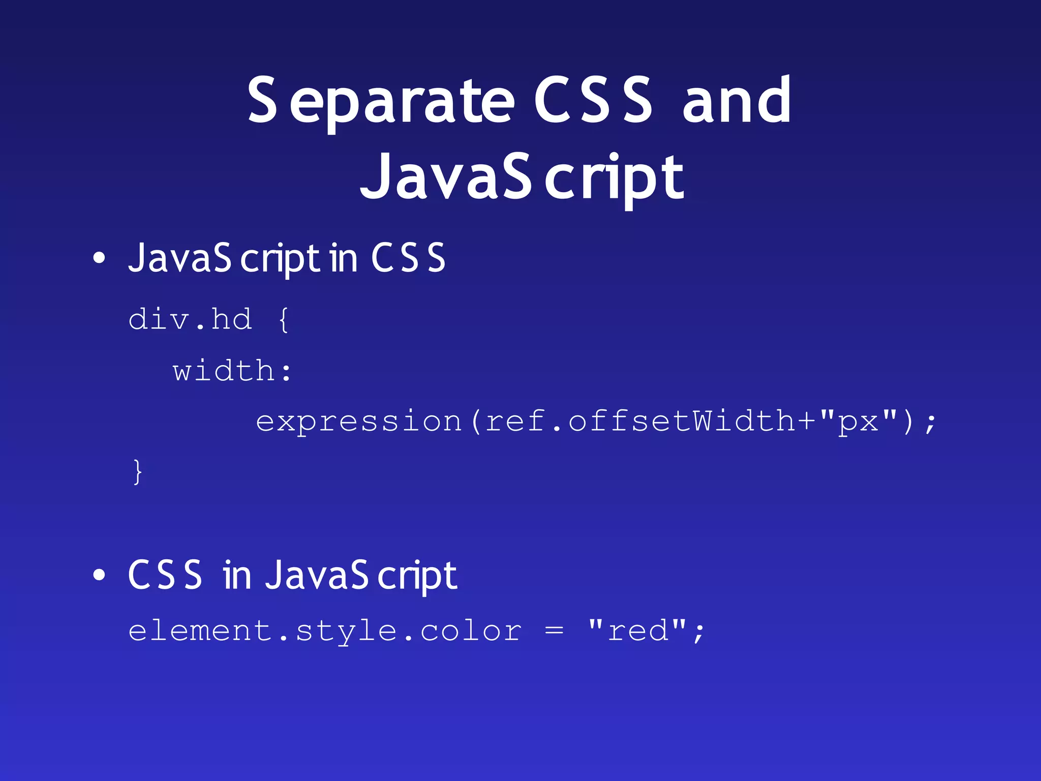 Maintainable JavaScript
