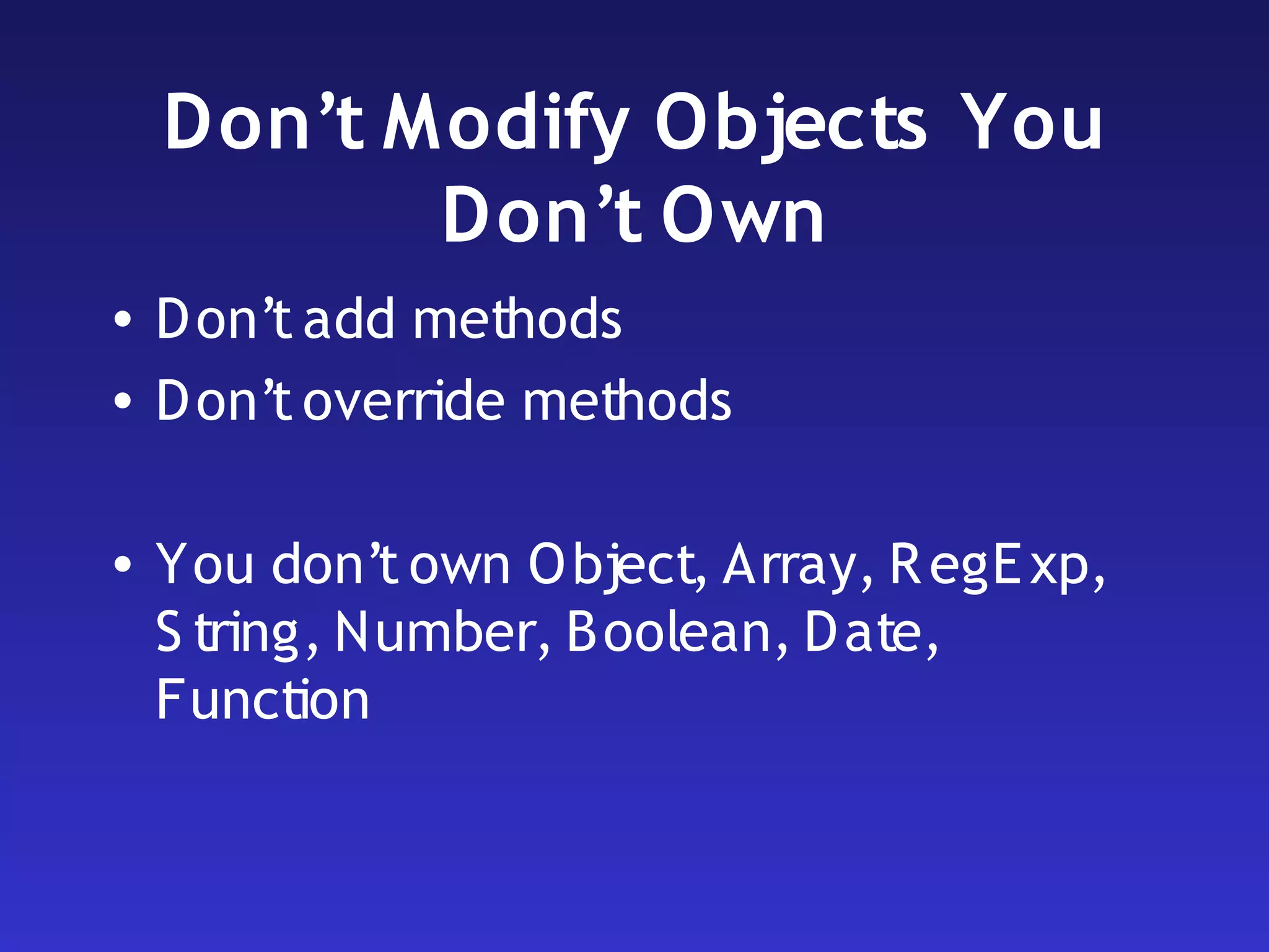 Maintainable JavaScript