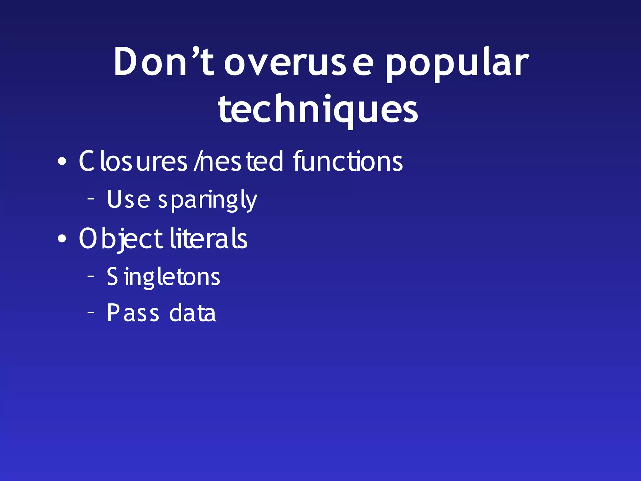 Maintainable JavaScript