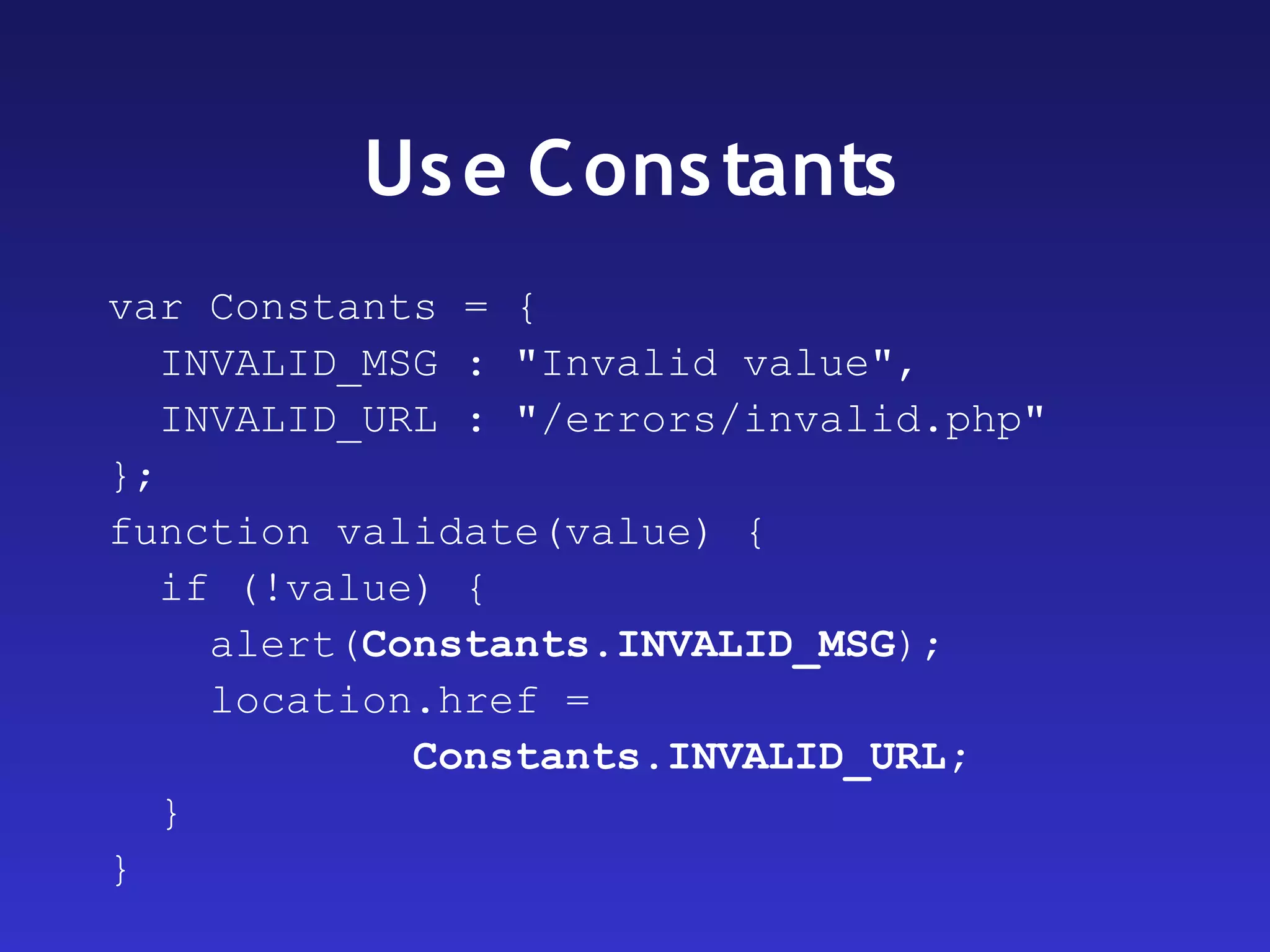 Maintainable JavaScript