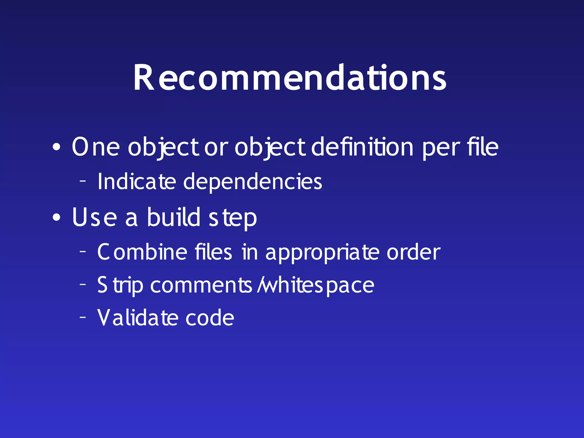 Maintainable JavaScript