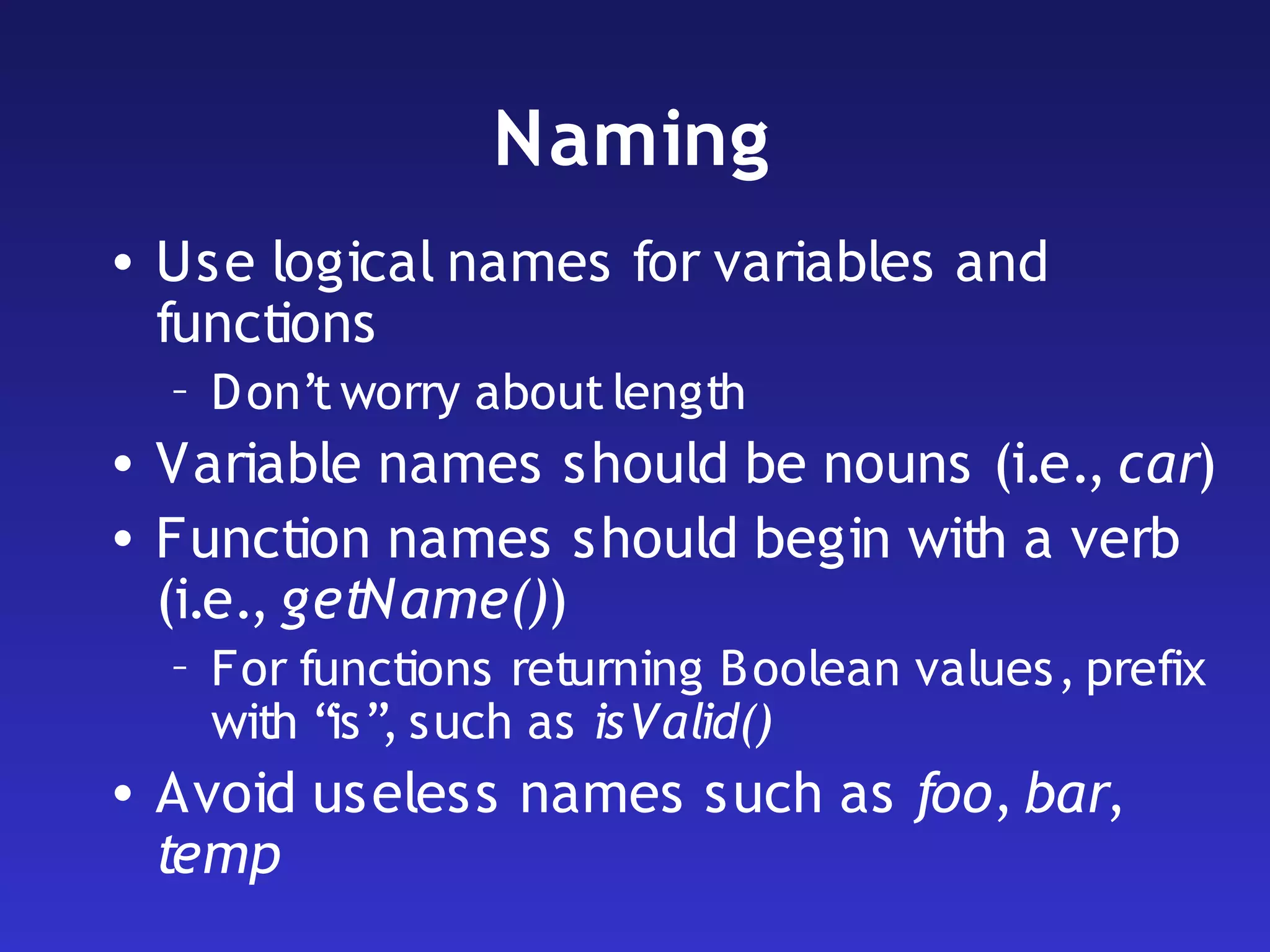 Maintainable JavaScript