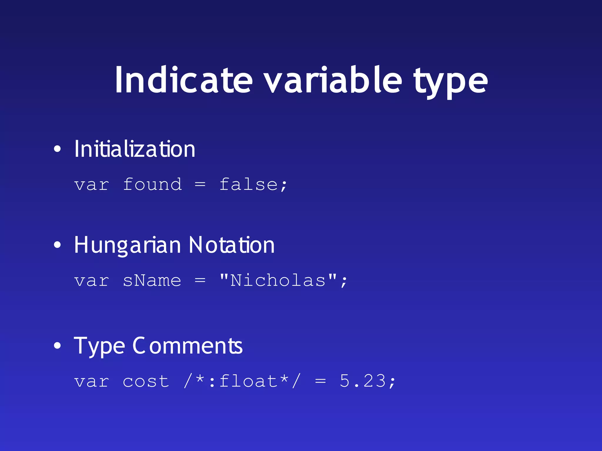 Maintainable JavaScript