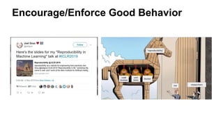 Encourage/Enforce Good Behavior
 
