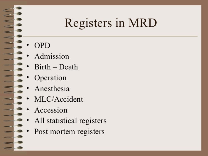 Maintainance of medical records in major hospitals