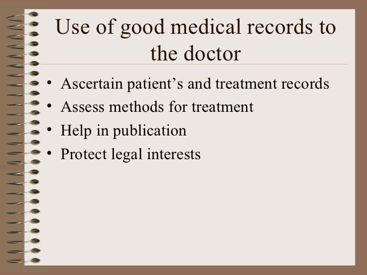 Maintainance of medical records in major hospitals
