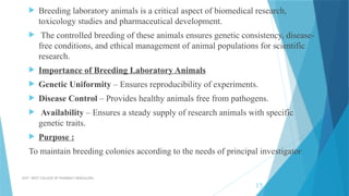 Maintenance and breeding of laboratory animals | PPTX