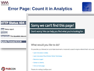 @webmama
Error Page: Count it in Analytics
Example of Error Page
 