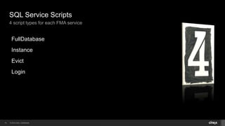 © 2014 Citrix. Confidential.16
SQL Service Scripts
4 script types for each FMA service
FullDatabase
Instance
Evict
Login
 