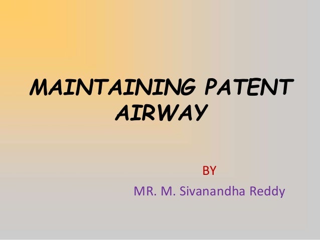 Maintaining patent airway
