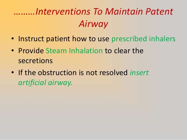 Maintaining patent airway