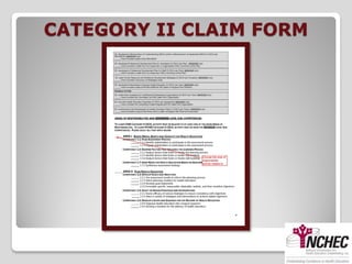 CATEGORY II CLAIM FORM
 