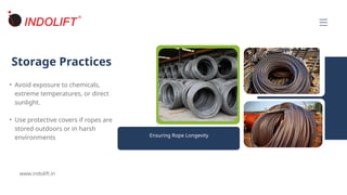 Steel Wire Rope Maintenance and Handling | PPTX