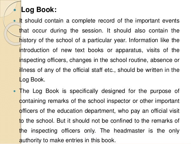 maintenance of school records registers for schools