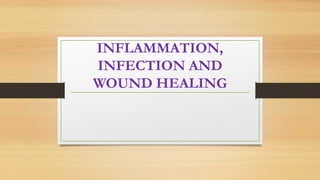 INFLAMMATION,
INFECTION AND
WOUND HEALING
 