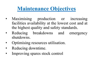 Maintenance Objective Maintenance | PPTX