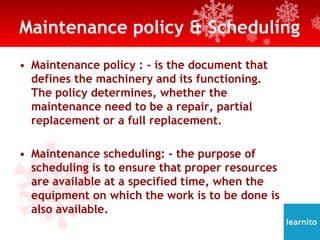 Maintenance Management | PDF