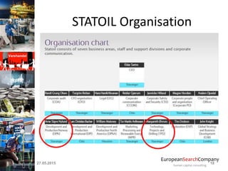 EuropeanSearchCompany
human capital consulting
STATOIL Organisation
27.05.2015 18
 