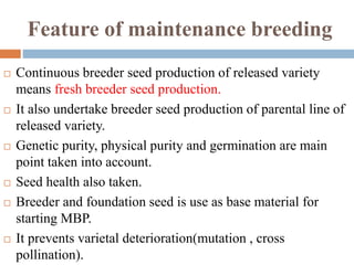 Maintenance breeding | PPTX