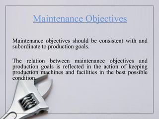 Maintenance Definition ppt for better understanding | PPT