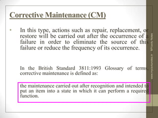 Introduction to maintenance and its types | PDF