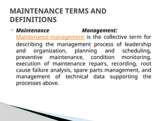 Maintenance Engineering - Lecture 2.pptx