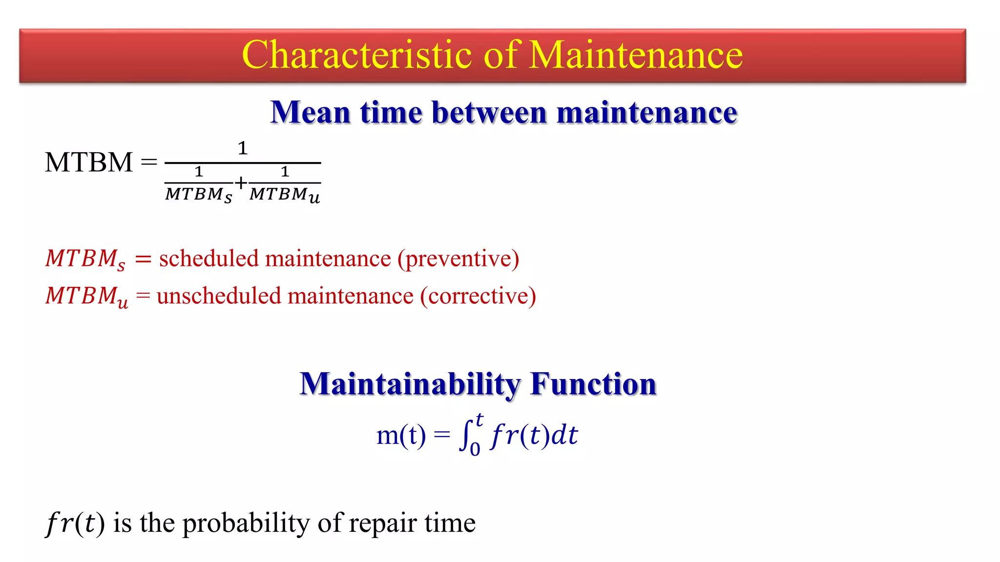 Characteristics of Maintenance | PPT