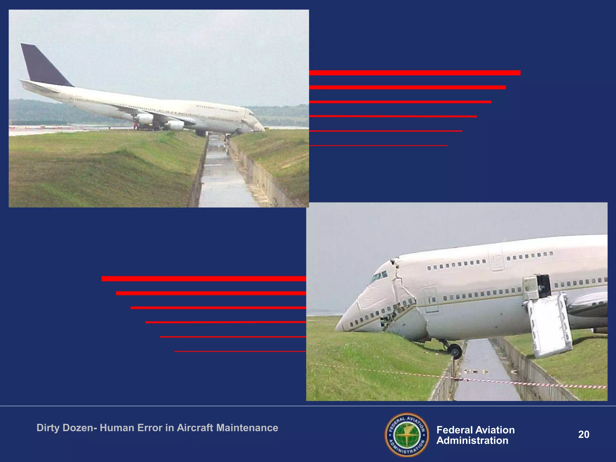 20Federal Aviation
Administration
Dirty Dozen- Human Error in Aircraft Maintenance
 