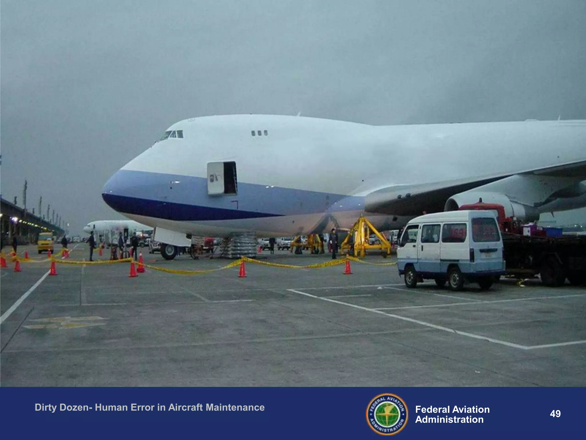 49Federal Aviation
Administration
Dirty Dozen- Human Error in Aircraft Maintenance
 